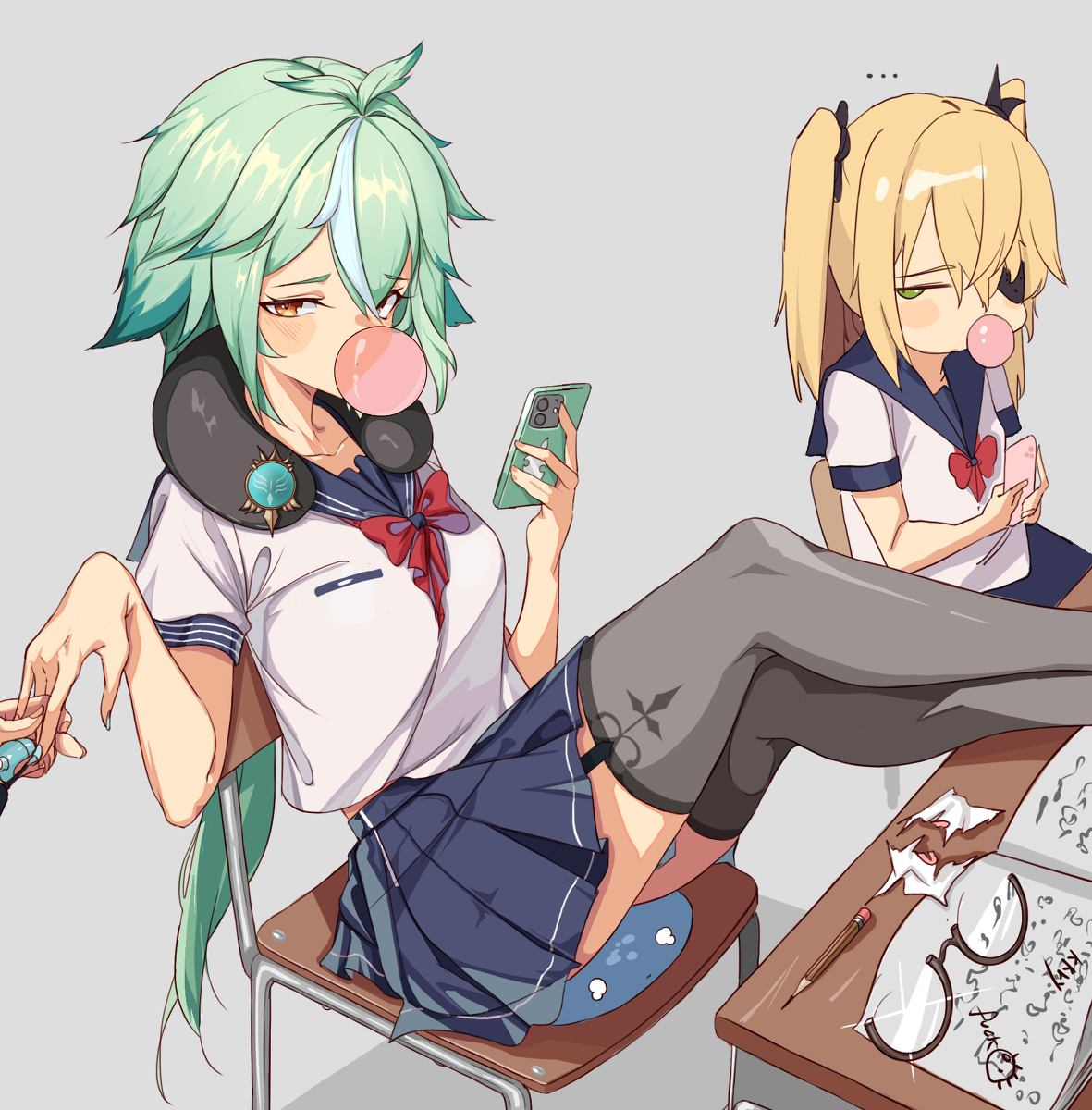 This is a pixiv picture whose title is 学生服 スクロース.
