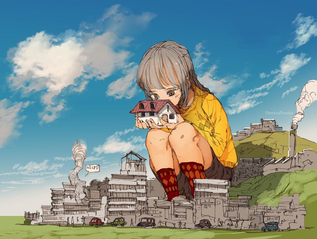 This is a pixiv picture whose title is どこに住まいを建てようか.