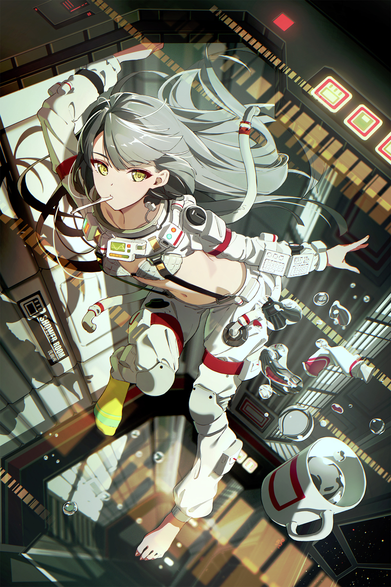 This is a pixiv picture whose title is 宇宙の朝.