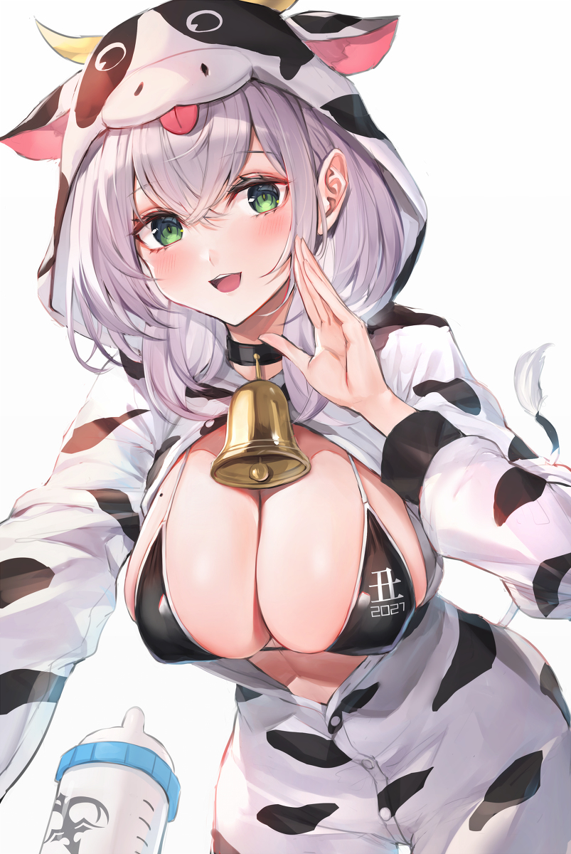 This is a pixiv picture whose title is ﾉｴﾙﾁｬﾝ(牛).