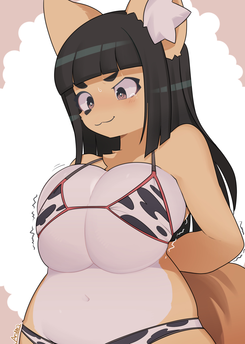 This is a pixiv picture whose title is 牛柄ビキニ.