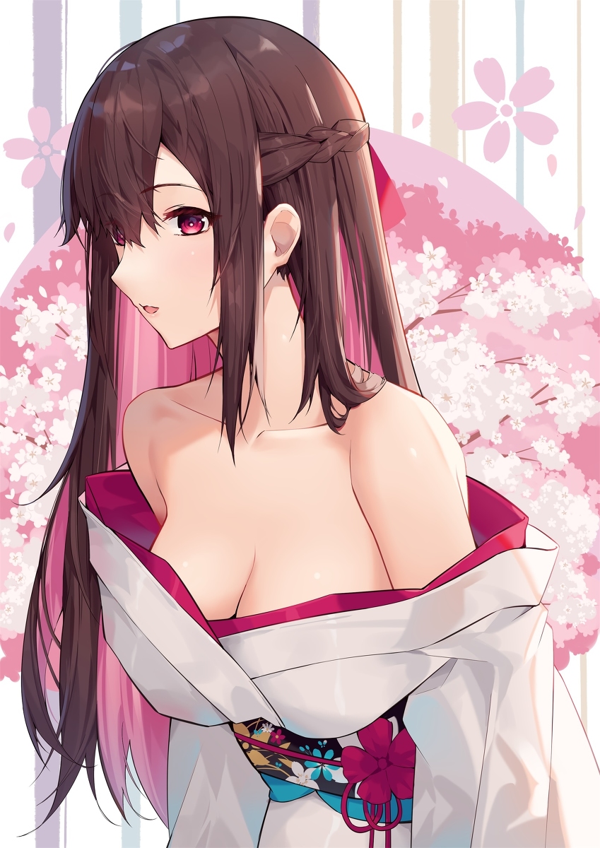 This is a pixiv picture whose title is 和服少女.
