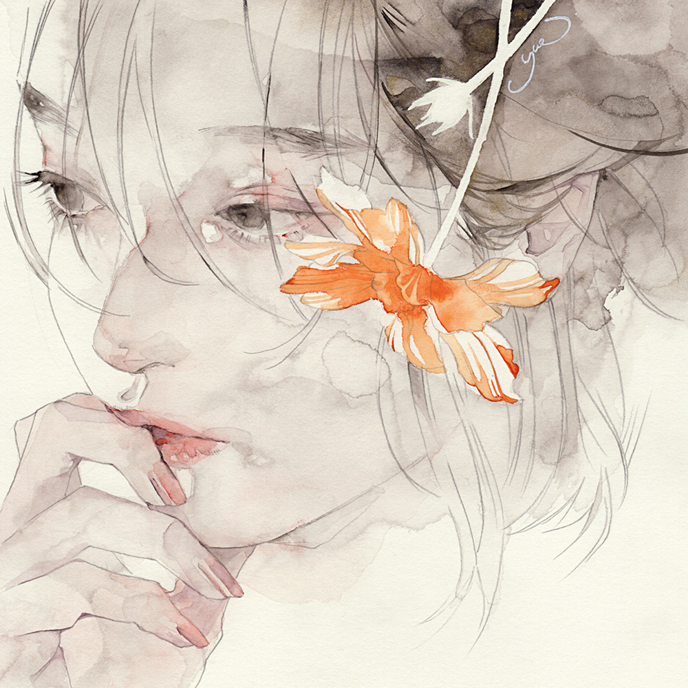 This is a pixiv picture whose title is 煙月（えんげつ）.