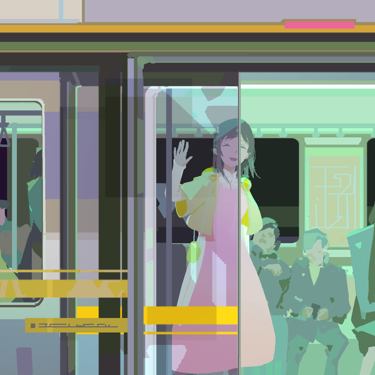 This is a pixiv picture whose title is 地下鉄.