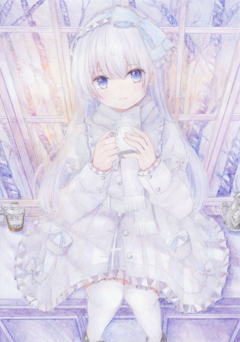 This is a pixiv picture whose title is ホットミルク.