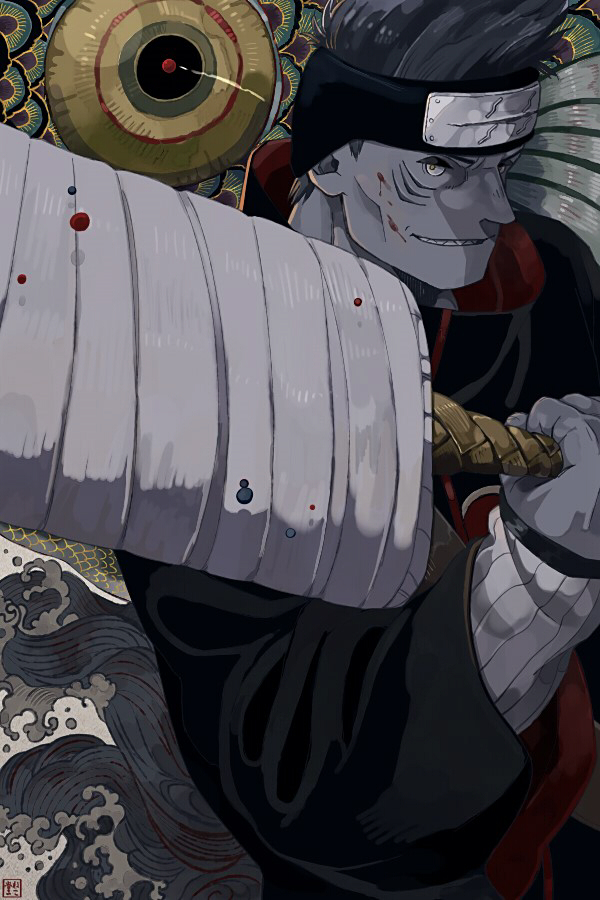 This is a pixiv picture whose title is 鬼鮫.