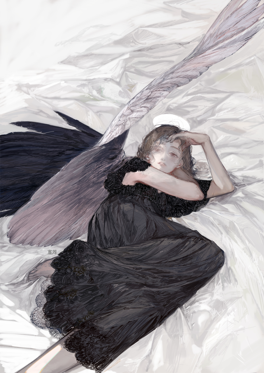 This is a pixiv picture whose title is angel.