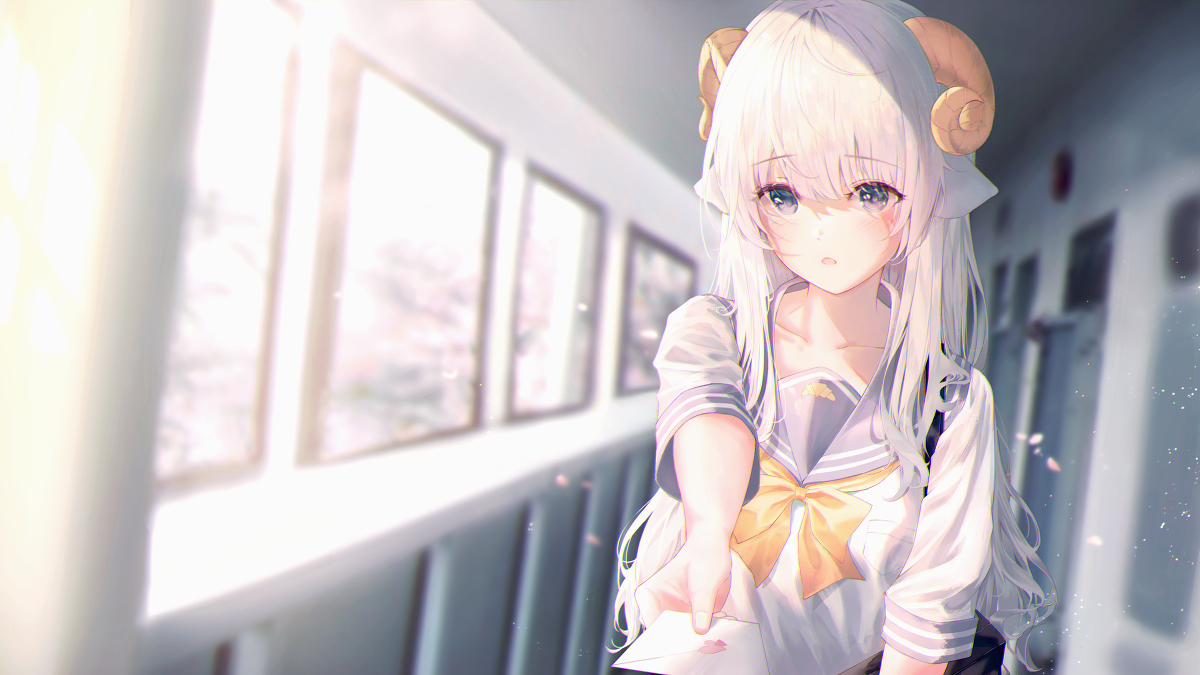 This is a pixiv picture whose title is 手紙.