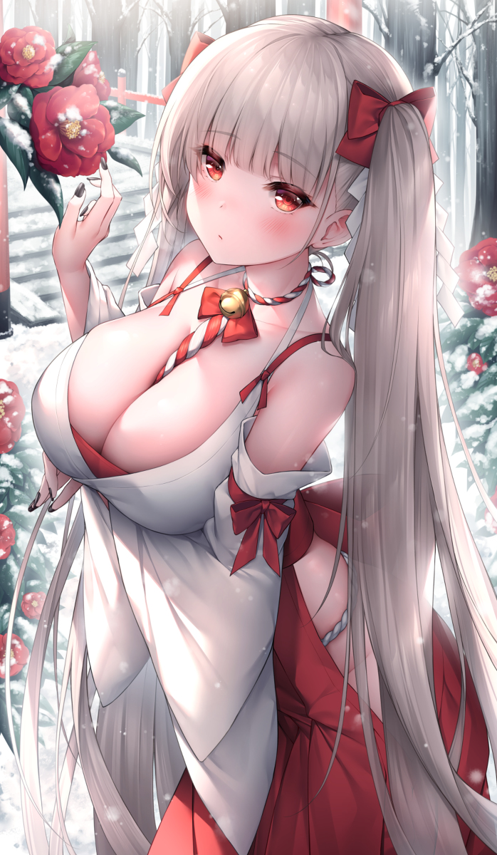 This is a pixiv picture whose title is 巫女フォーミダブル.