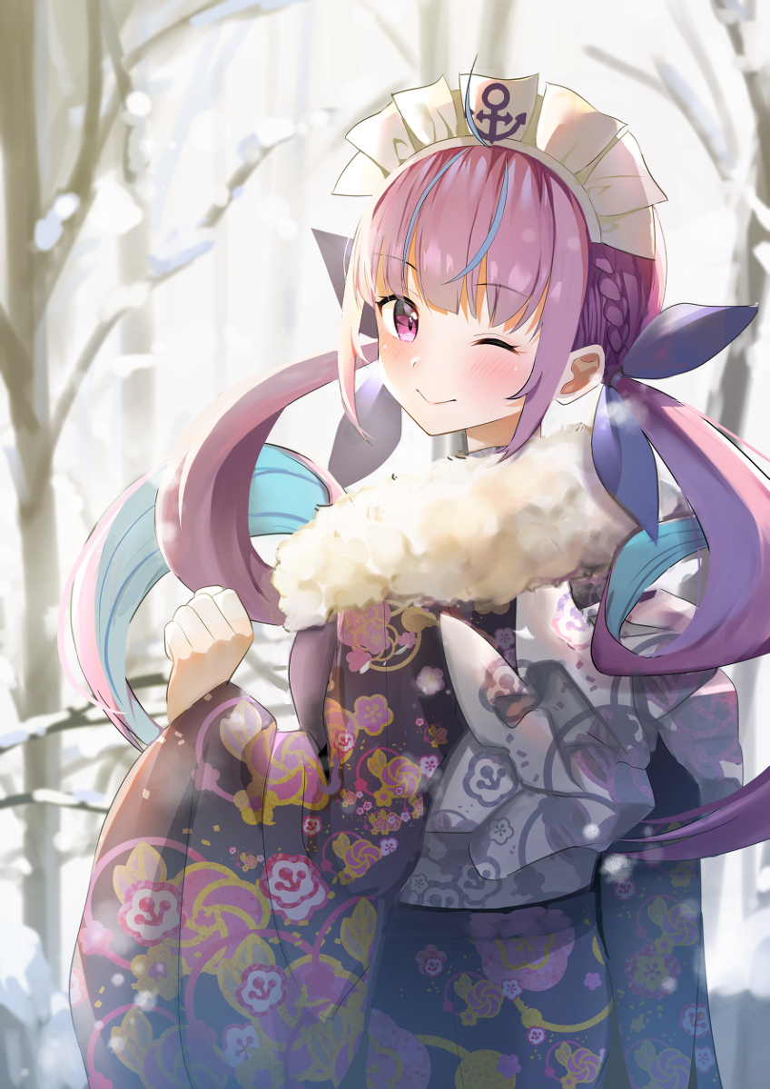 This is a pixiv picture whose title is 湊あくあ.