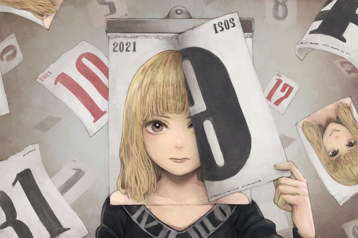 This is a pixiv picture whose title is 過去を破り捨てて.