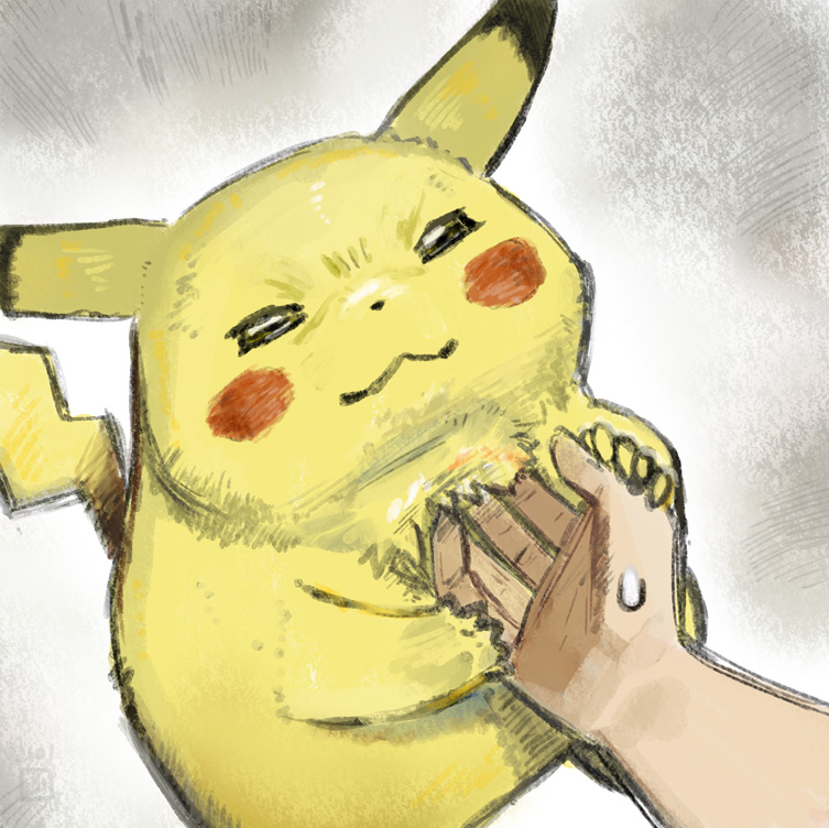 This is a pixiv picture whose title is ピカチュウ.