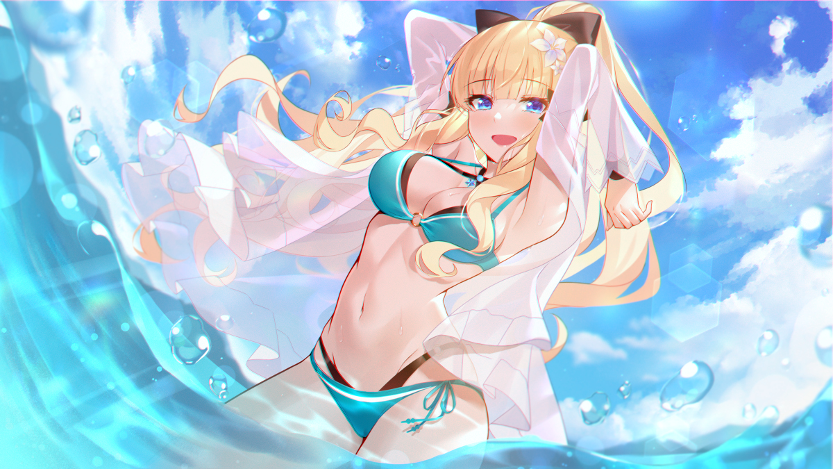 This is a pixiv picture whose title is 水着サレン.