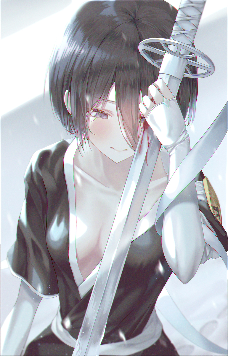 This is a pixiv picture whose title is 朽木ルキア.