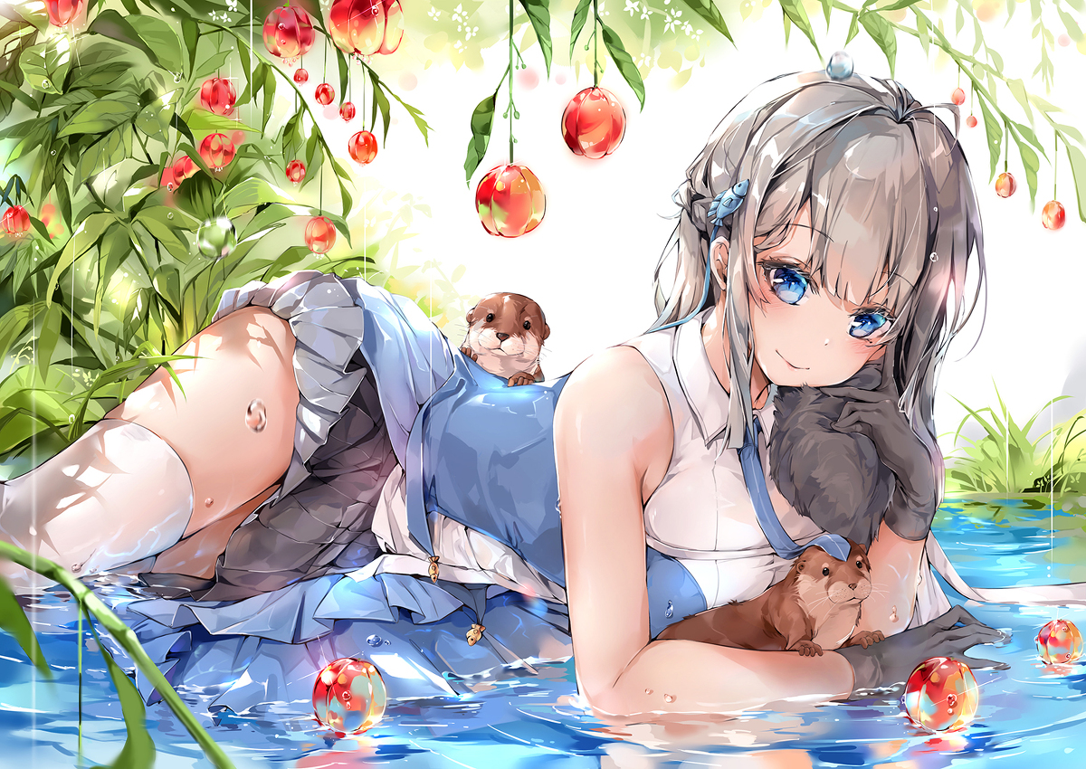 This is a pixiv picture whose title is カワウソ.