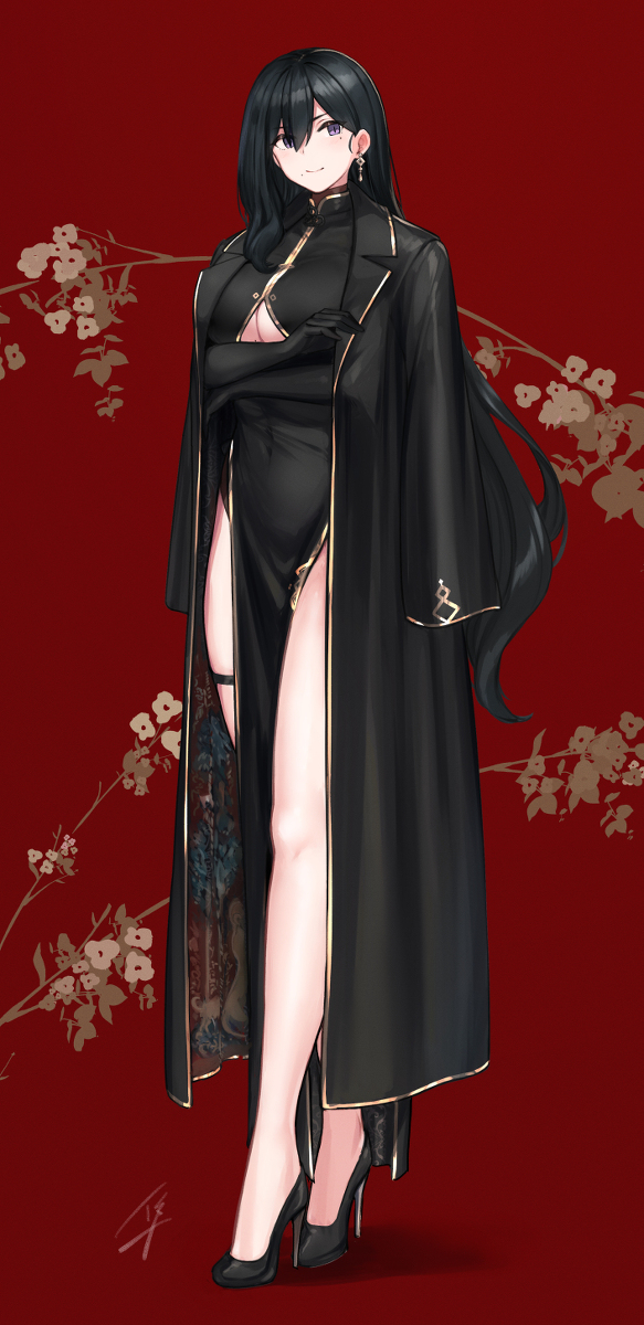 This is a pixiv picture whose title is 🖤.