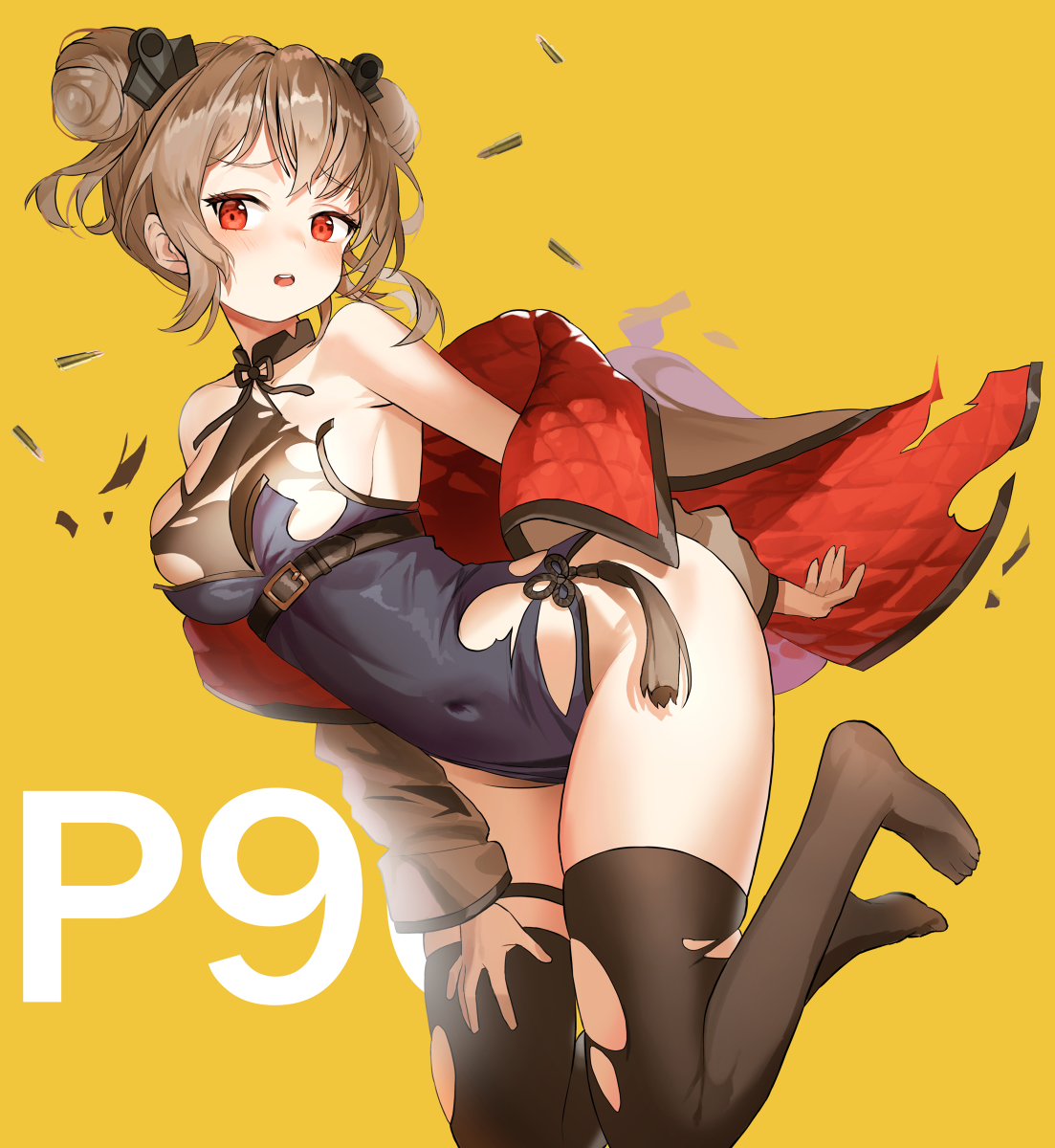 This is a pixiv picture whose title is 少女前线 • P90.