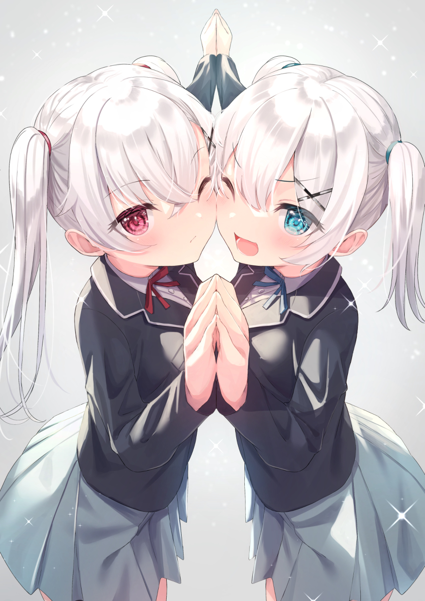 This is a pixiv picture whose title is 仲良し姉妹.