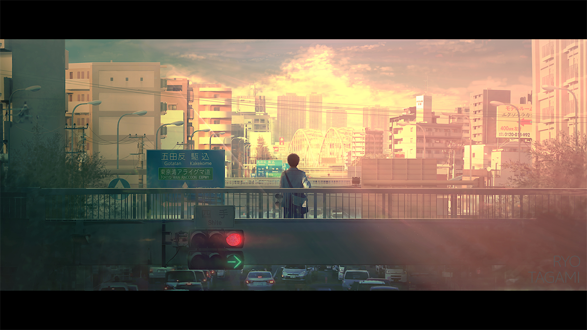 This is a pixiv picture whose title is 景色だった街.