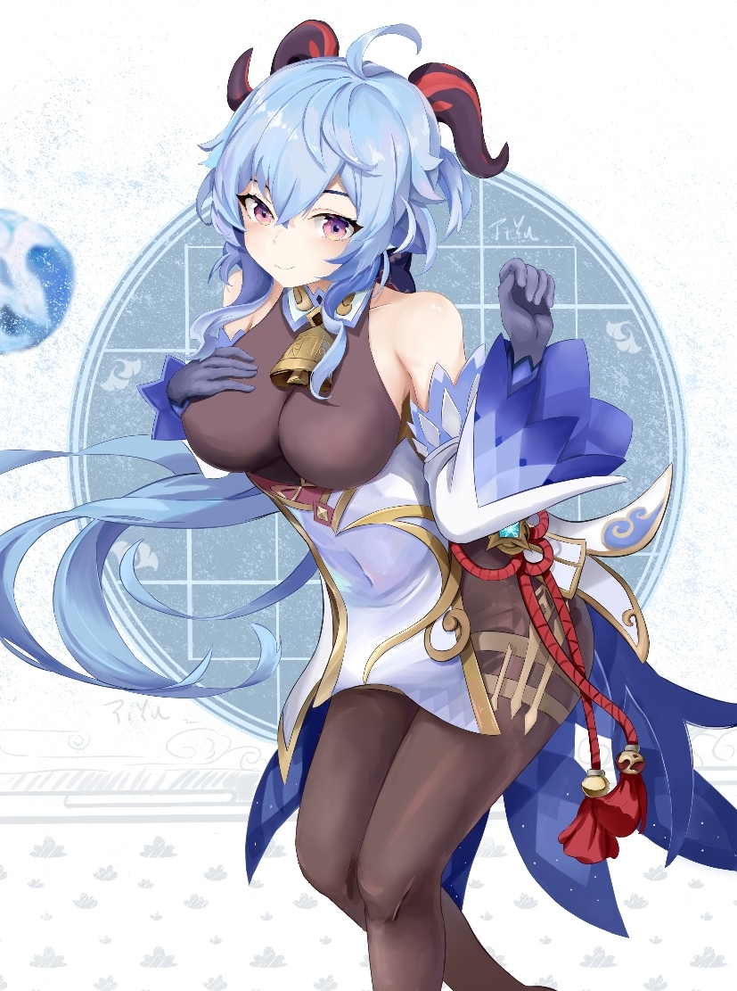 This is a pixiv picture whose title is 甘雨 原神.