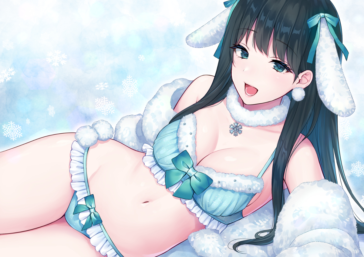 This is a pixiv picture whose title is 雪兎.