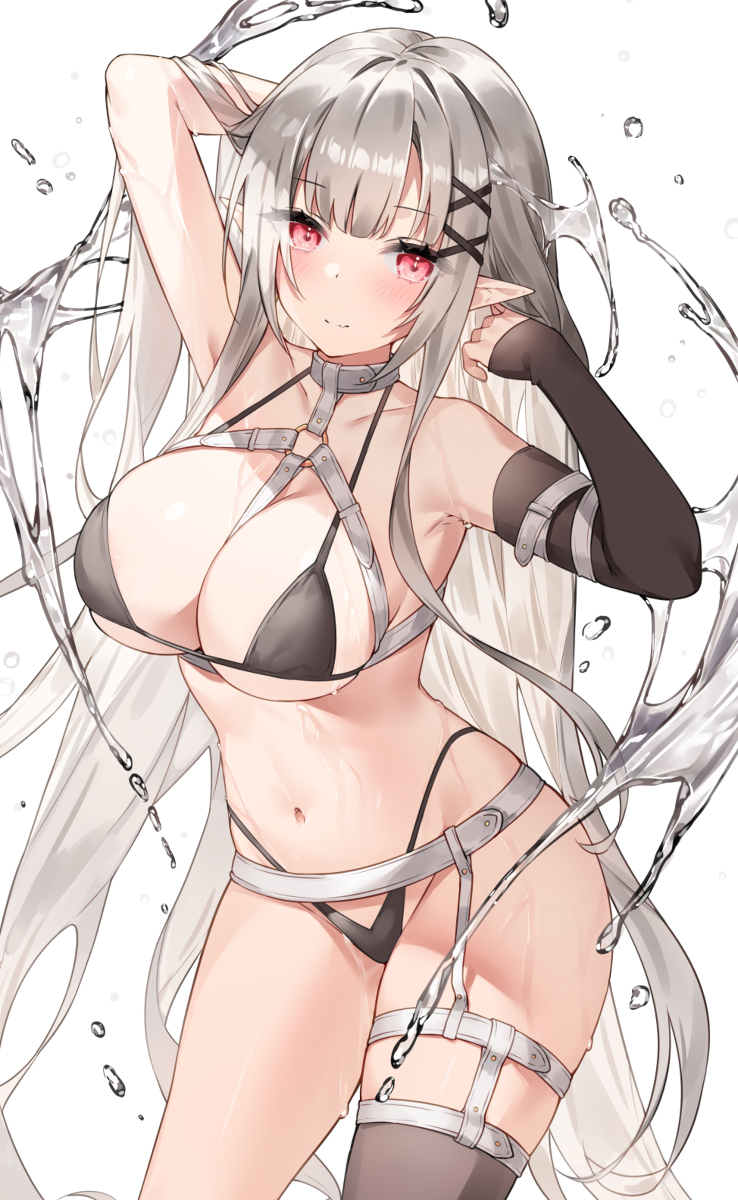 This is a pixiv picture whose title is 白サキュバス.