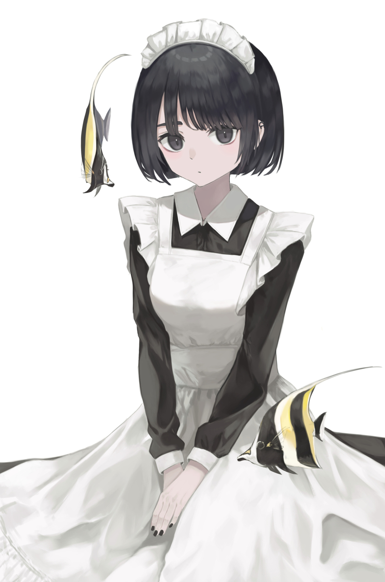 This is a pixiv picture whose title is メイド.