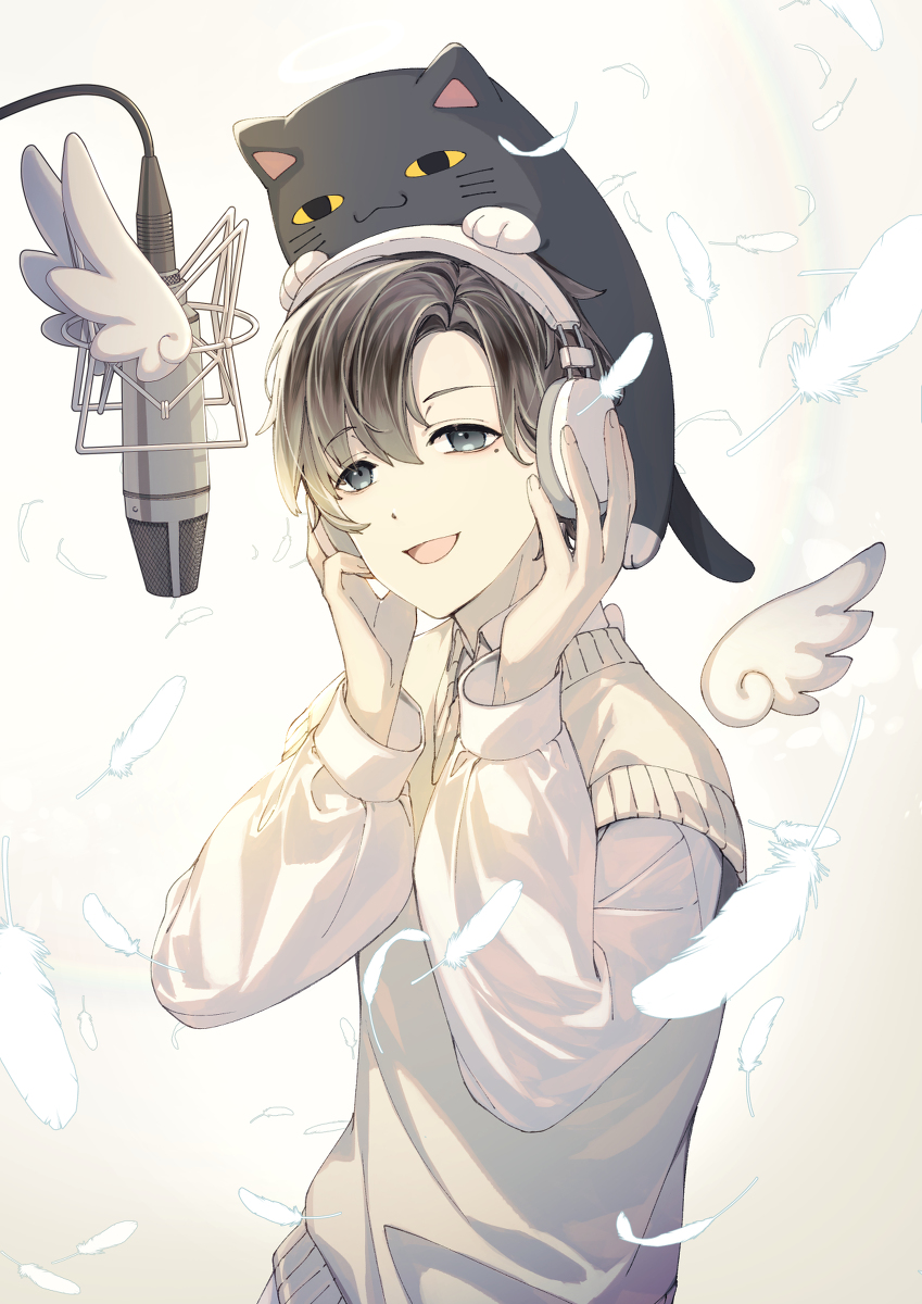 This is a pixiv picture whose title is 天使の歌声.