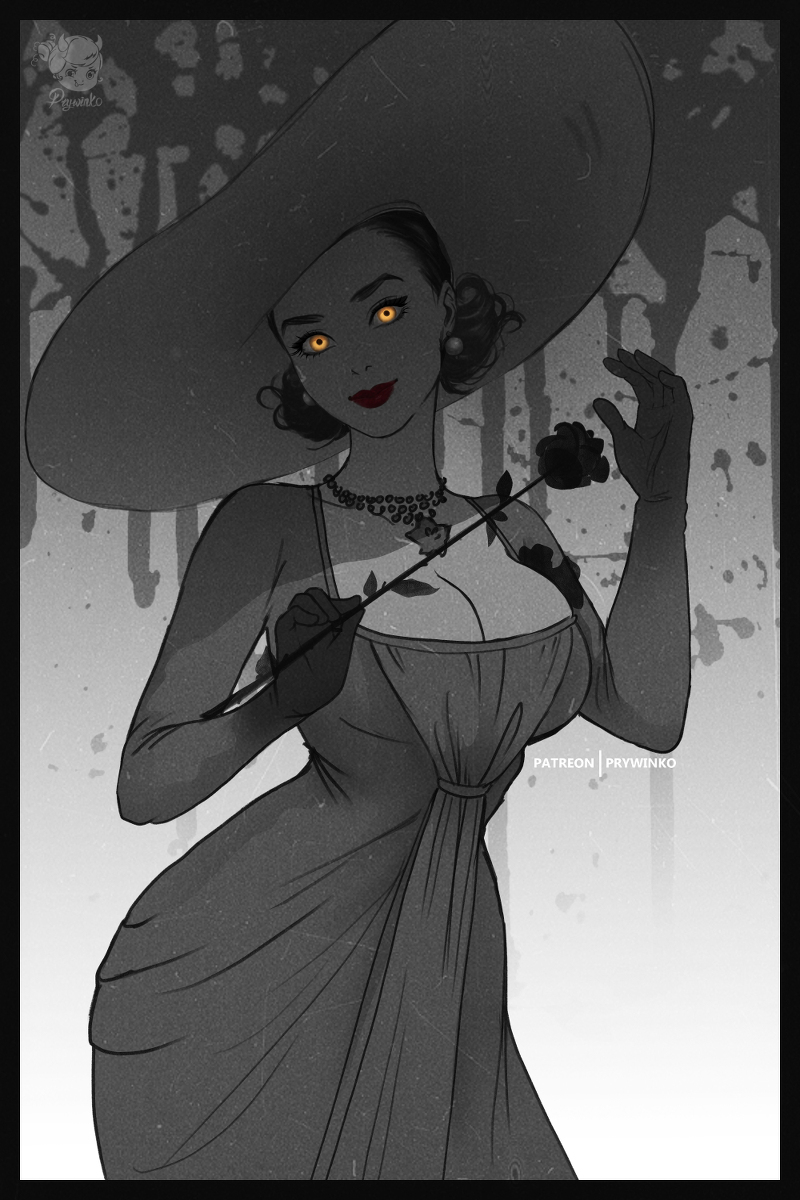 This is a pixiv picture whose title is Tall Vampire Lady.