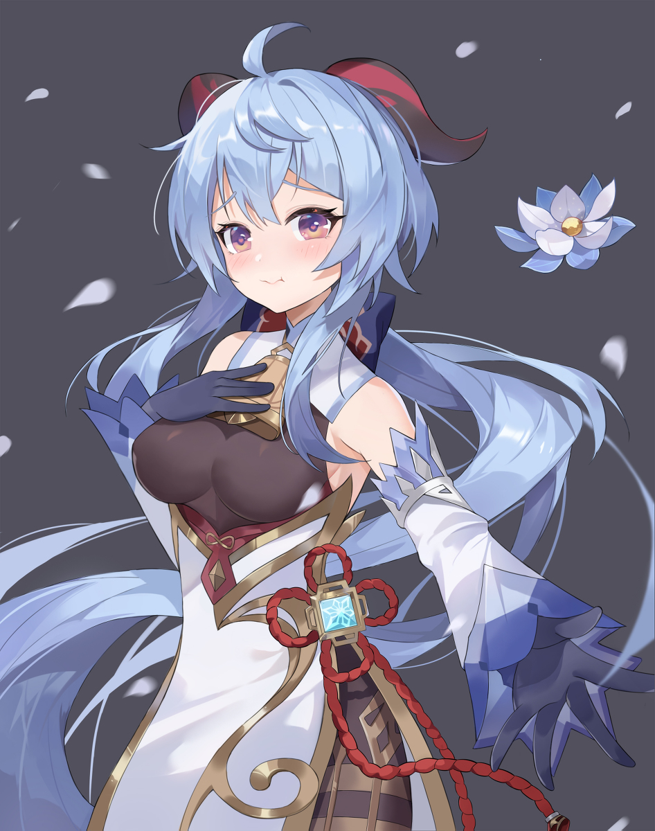 This is a pixiv picture whose title is 甘雨.