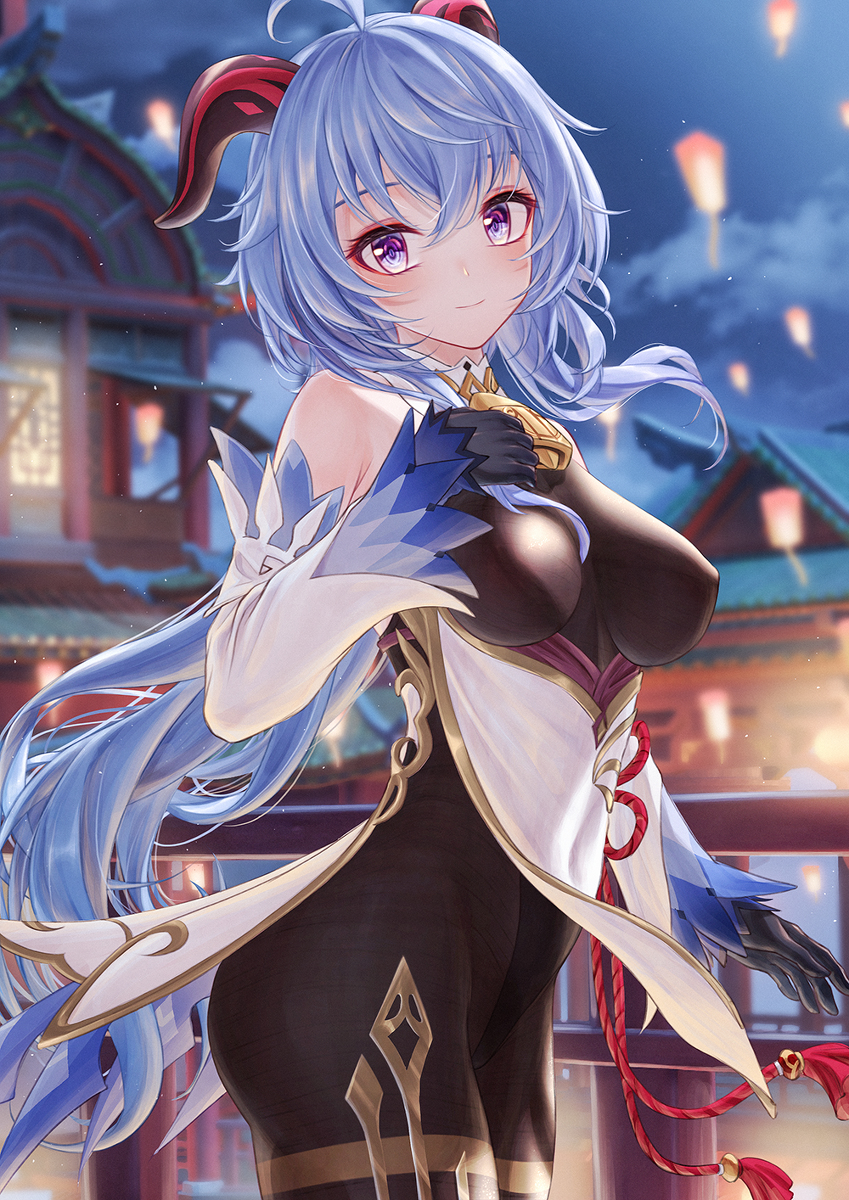 This is a pixiv picture whose title is 甘雨.