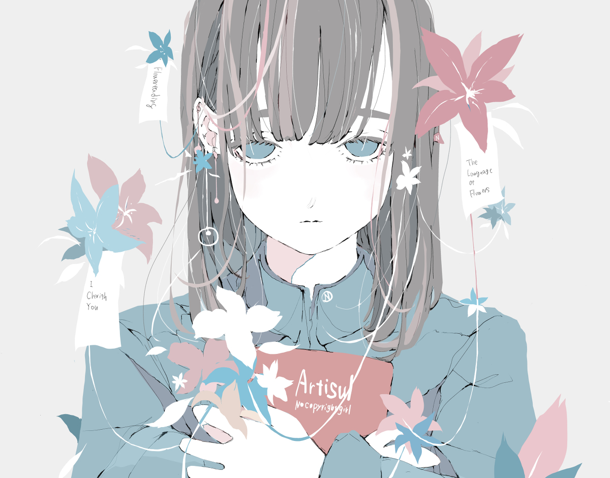 This is a pixiv picture whose title is 花読み士。.