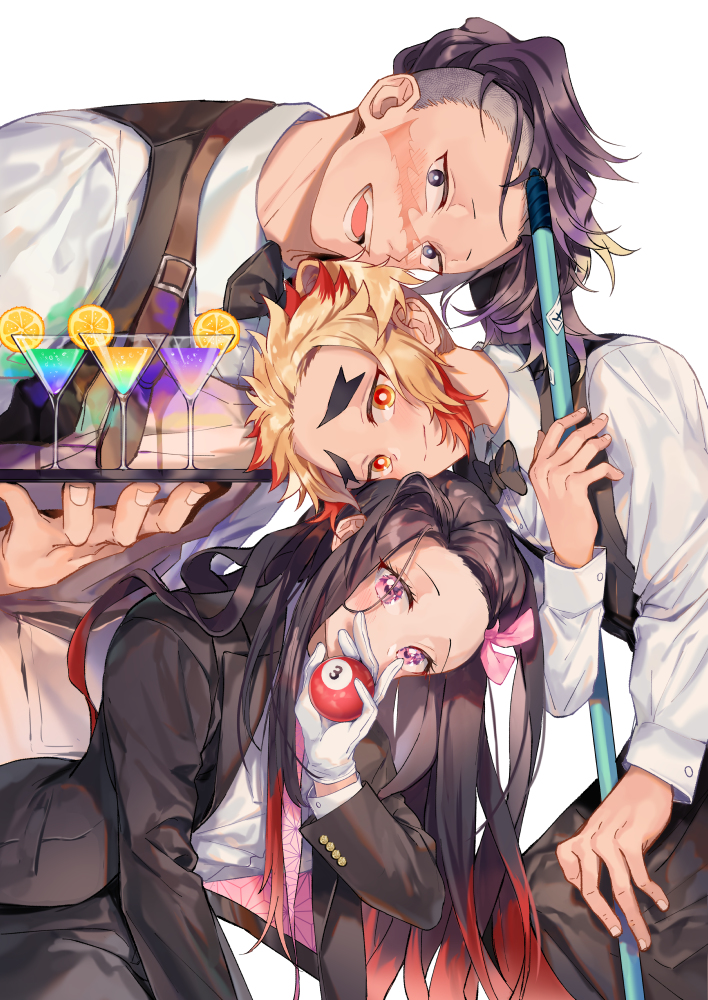 This is a pixiv picture whose title is 弟妹組🎱🧹🍸.