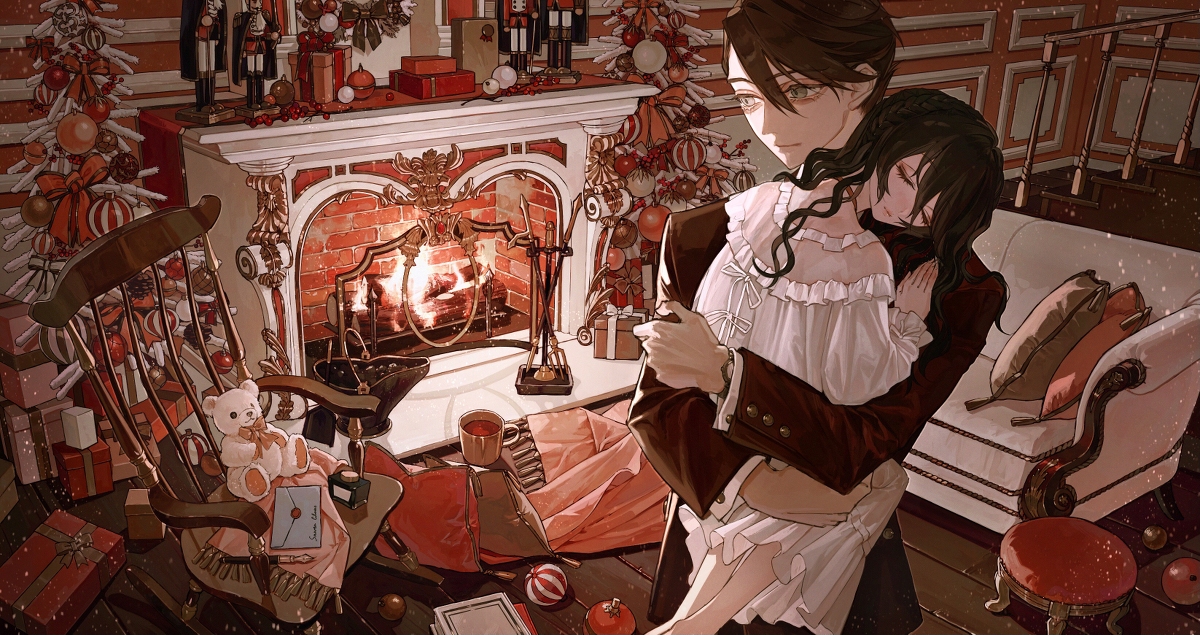 This is a pixiv picture whose title is stove.