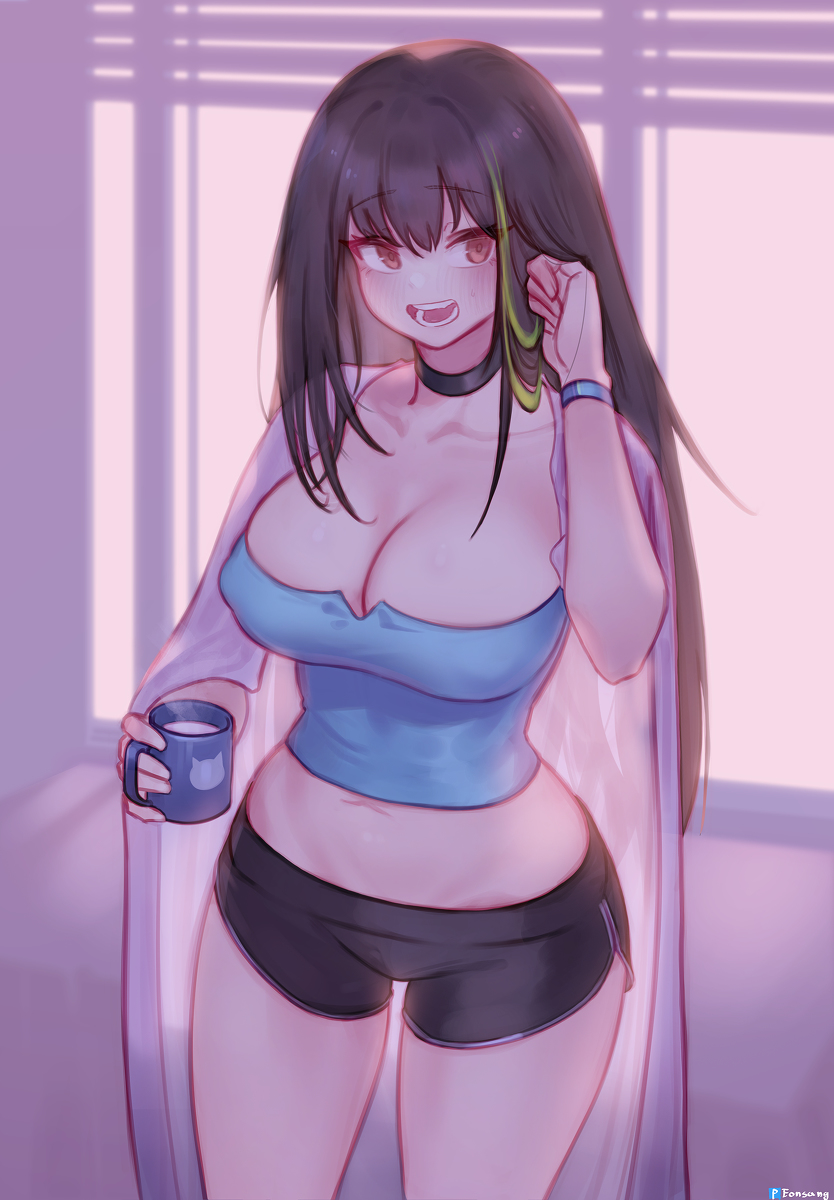 This is a pixiv picture whose title is M4A1 in the morning.
