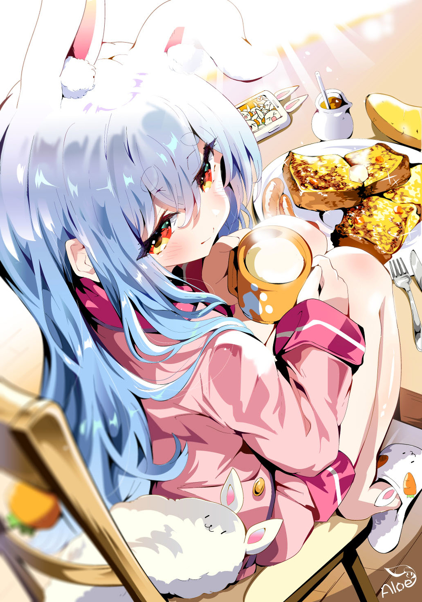 This is a pixiv picture whose title is も~にんぐっ！🐇.