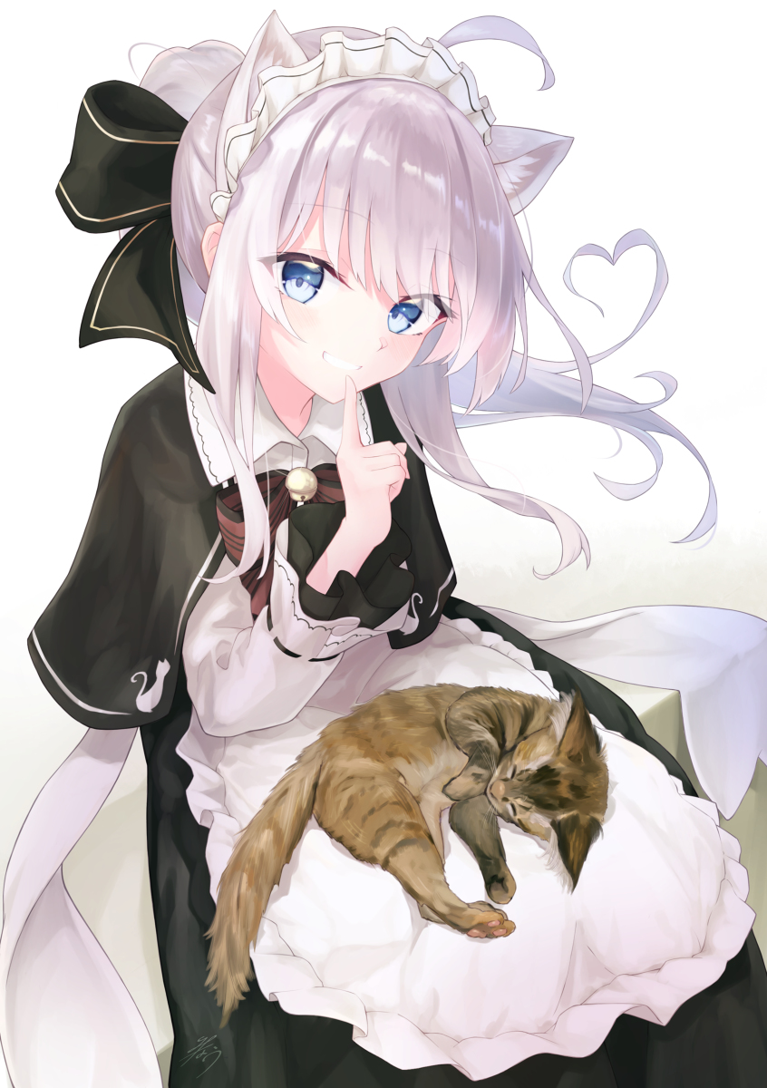 This is a pixiv picture whose title is ネコと猫.