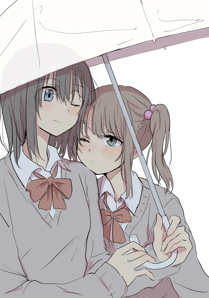 This is a pixiv picture whose title is 相合傘.