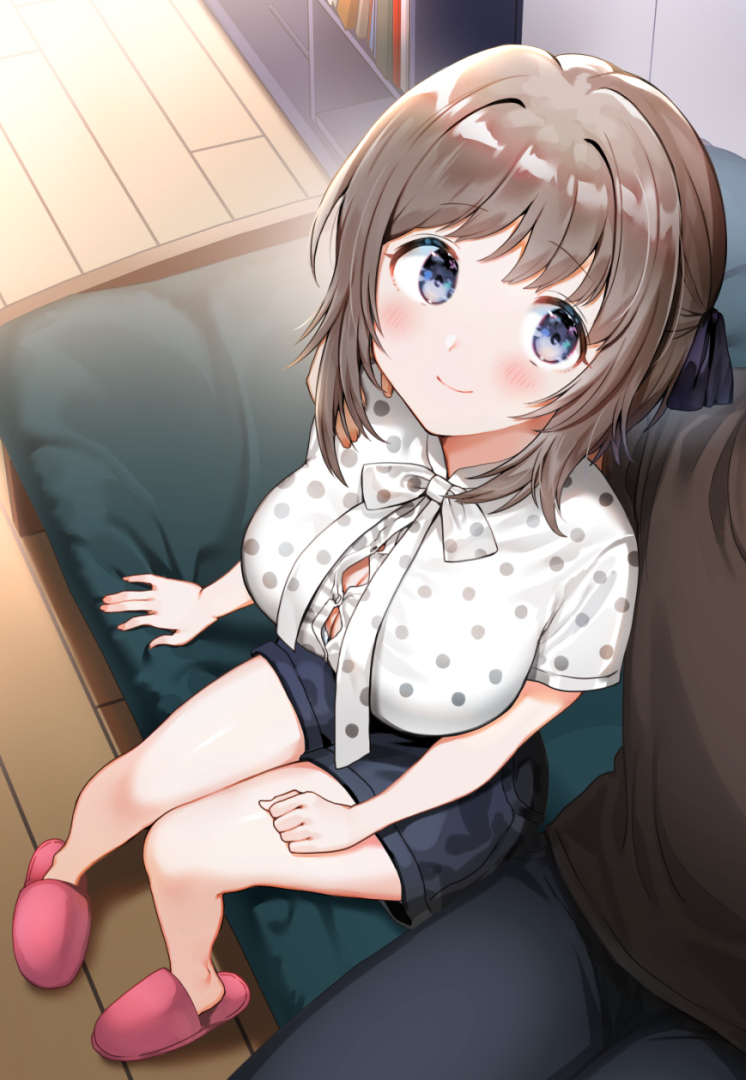 This is a pixiv picture whose title is 「目、そらしちゃダメですよ」.