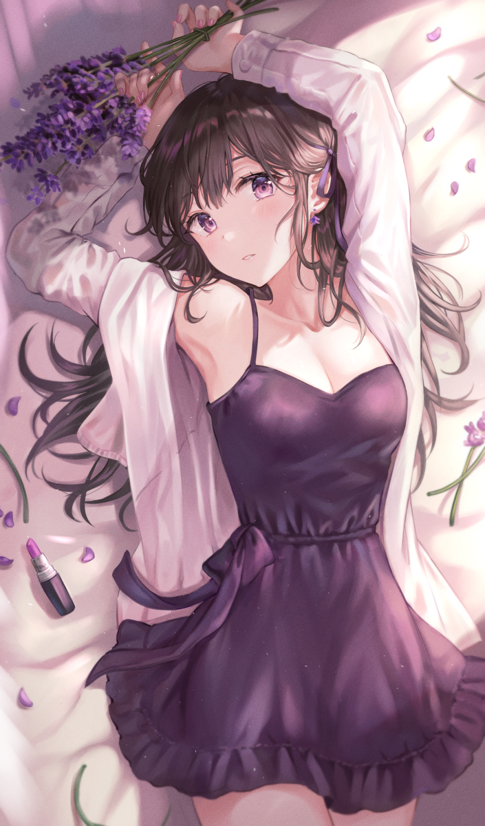 This is a pixiv picture whose title is lavender.
