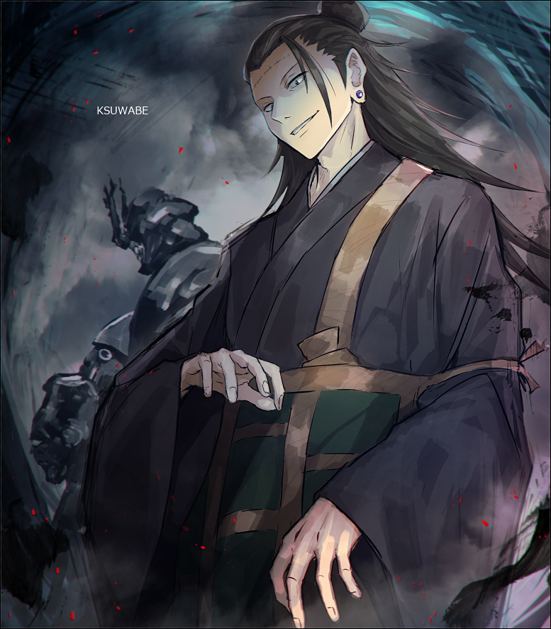 This is a pixiv picture whose title is 夏油傑.