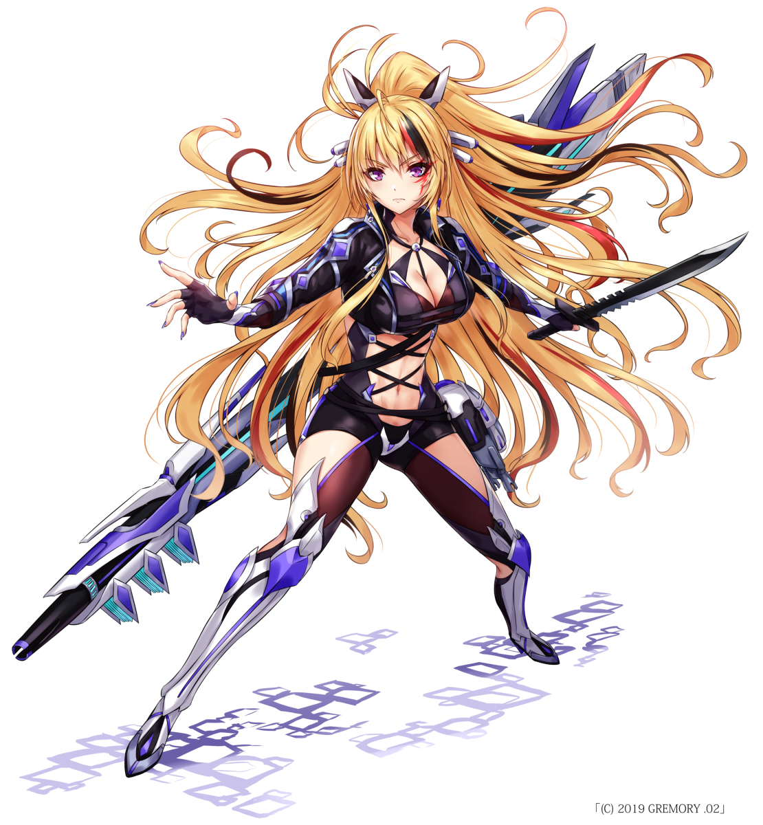 This is a pixiv picture whose title is 『アクション対魔忍』ニノ・ウィーバー.
