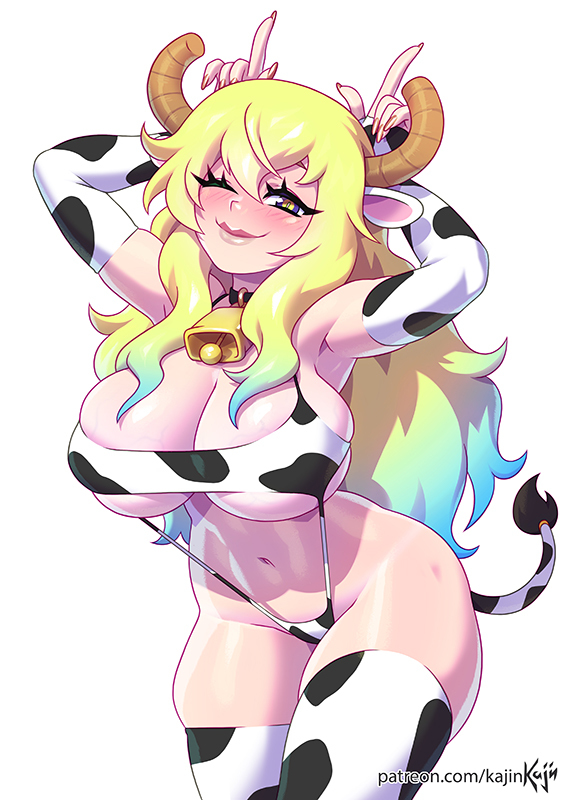 This is a pixiv picture whose title is Cow Dragon.