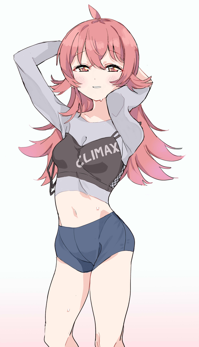 This is a pixiv picture whose title is お腹出てる小宮果穂ちゃん.