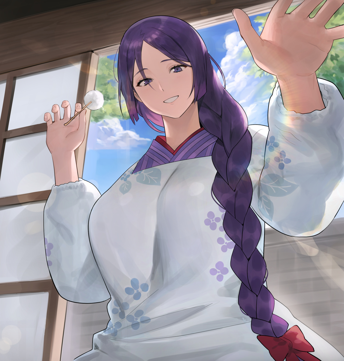This is a pixiv picture whose title is 「マスター、耳を少しだけ近くに」.