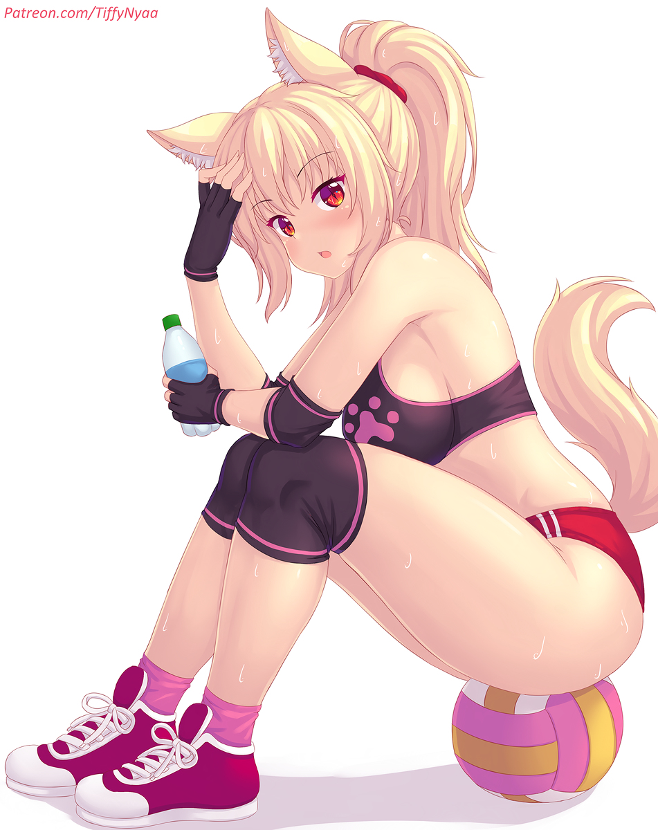 This is a pixiv picture whose title is Resting after workout!!.