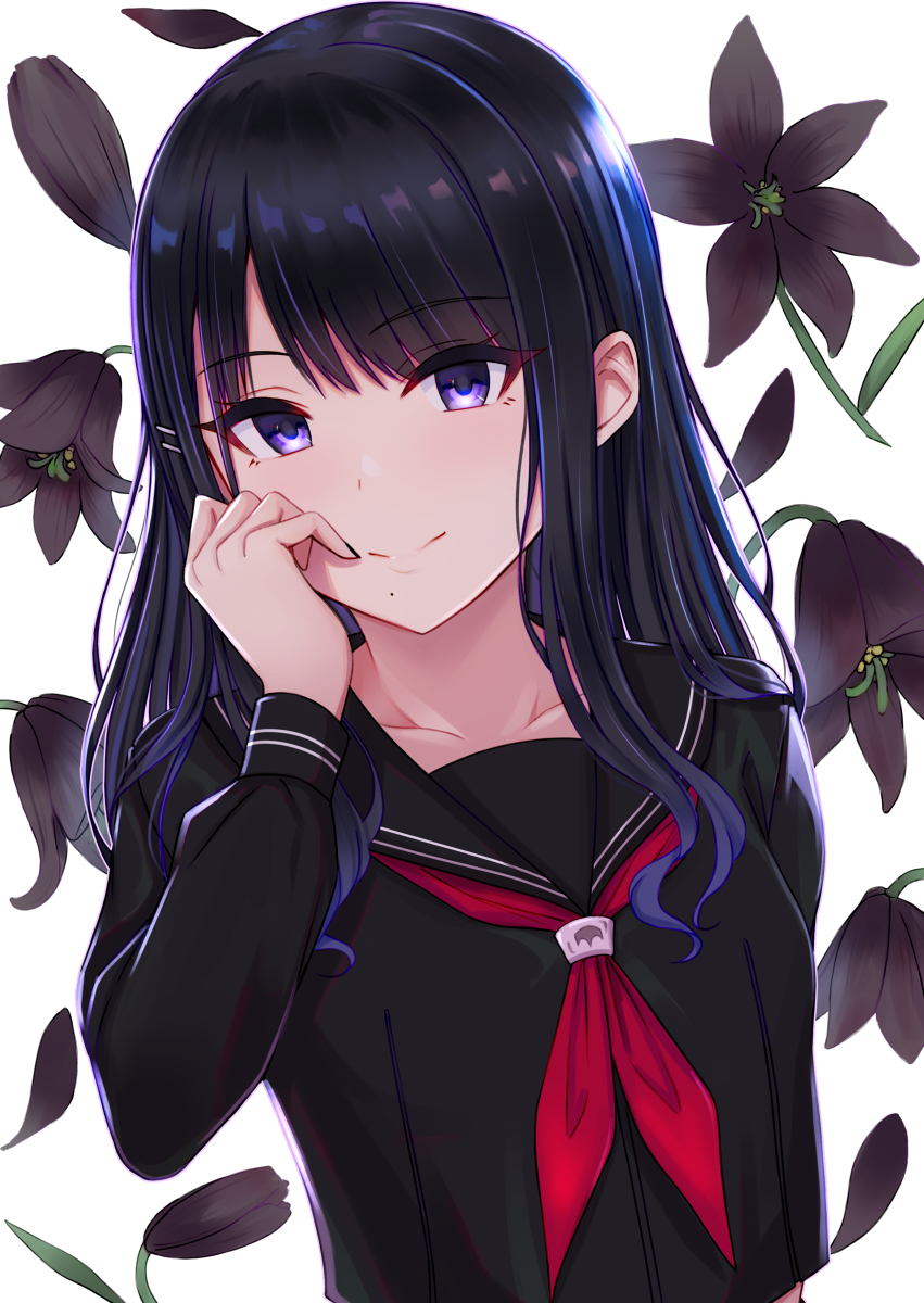 This is a pixiv picture whose title is 黒セーラー灯織（ver2).