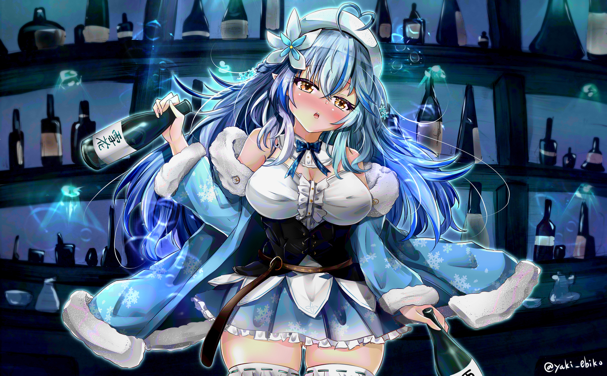 This is a pixiv picture whose title is いくぞ雪民――肝臓の貯蔵は充分か？.