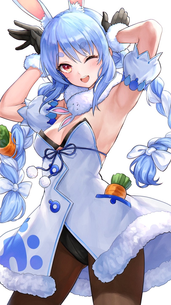 This is a pixiv picture whose title is 兎田ぺこら.