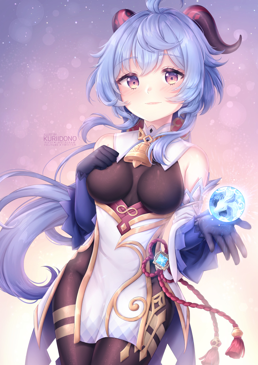This is a pixiv picture whose title is 甘雨.